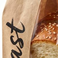 Sacs en papier kraft pour pain de mie et boulangerie, résistants à l'huile, auto-scellants, pour pain de mie tranché et pain artisanal, logo et tailles personnalisables disponibles