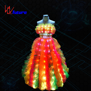 Luci a LED abito da ballo luminoso senza spalline abiti e abiti da festa per la Performance indossare <span class=keywords><strong>tutù</strong></span> da sposa per la vendita - Product Image 2