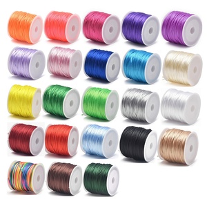 <span class=keywords><strong>Cordon</strong></span> en nylon teinté de 1,5 mm, 50 m/rouleau, pour bracelets DIY, pompons, perles, nœuds chinois, macramé, fabrication de bijoux, sacs, vêtements, chaussures - Product Image 1