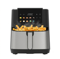 Friteuse à air chaud numérique OEM 6,5 L avec écran LCD, cuisson sans huile, four électrique à air chaud, pot antiadhésif pour appareils de cuisine domestiques