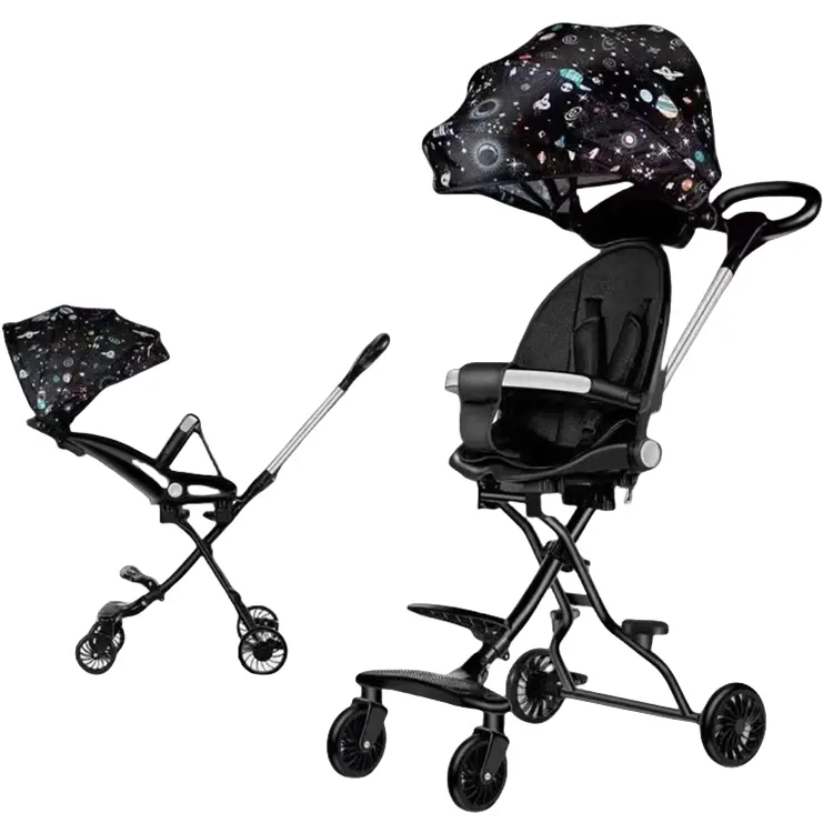 China Cheap Price Light Foldable Baby Stroller with Sunshade Can Sit and Lie Down