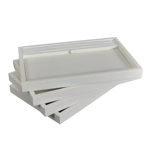 Bandeja de exhibición de joyería de lujo hecha a mano, de terciopelo con color personalizado, diseño de borde suave, contenedor de mostrador OEM - Product Image 1