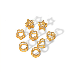 <b>Clip</b>-on Earrings <b>Star</b> Shape Zinc Alloy 18k Gold Plated Party Jewelry TE6898-FW - Product Image 3