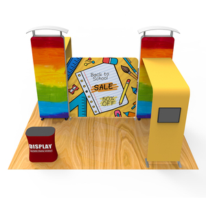 La fiera modulare unica portatile presenta una soluzione flessibile per Stand con struttura in alluminio per esposizione in tessuto di tensione - Product Image 2