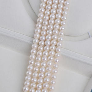 Perlas Sueltas Semiterminadas de Agua Dulce Natural al por Mayor, de 7.5-8 mm, con Luz Intensa y Dispersión, para Hacer Collares - Product Image 4