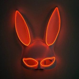 หน้ากาก LED PVC ลายโมโมะ ตัวตลกผีสยองขวัญสำหรับผู้หญิง ดีไซน์สำหรับงานฮาโลวีน งานคาร์นิวัล งานวันเกิด งานปาร์ตี้แฟนซี  อุปกรณ์ประกอบชุดแต่งกายสุดฮิตสำหรับทุกวัย - Product Image 6