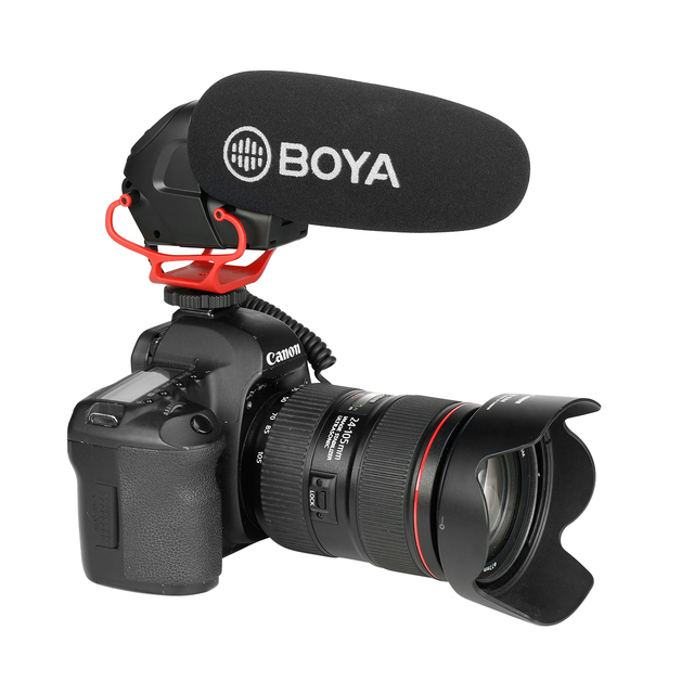 BOYA BY-BM3031 R Supercardioid Condenser shotgun Microphone Professional 3.5mm Output Plug for DSLR Camcorder Audio Recorder