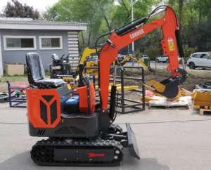 Mini pelle sur chenilles Lander de 1 tonne Machines de terrassement de construction à petite échelle Moteur <span class=keywords><strong>Kooper</strong></span> à haut rendement de 1 an - Product Image 4