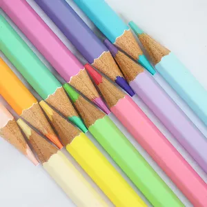Macron-Juego de lápices de color, set de dibujo de madera, fábrica, gran cantidad, embalaje metálico, escuela y oficina