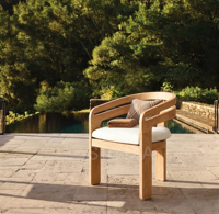 Table à manger en teck massif de luxe, 8 places, ovale, rectangulaire, moderne, villa, hôtel, restaurant, mobilier d'extérieur, fabrication artisanale, taille personnalisée