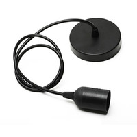 Cordon de support de lampe E27, douille d'ampoule de Base, lampe suspendue en tissu métallique personnalisé PVC interrupteur Style prise de câble en plastique variateur vis ZHE