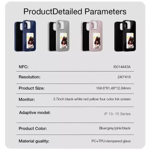 Ốp điện thoại màn hình E-Ink thông minh NFC cho <span class=keywords><strong>iPhone</strong></span> 11, 12, 13, 14, 15, 16 Pro Max, tự thiết kế ảnh - Product Image 6