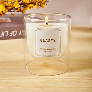 Vente en gros de bocaux en verre creux transparent à double paroi en borosilicate de luxe Bougeoirs colorés pour l'aromathérapie Diwali - Product Image 6