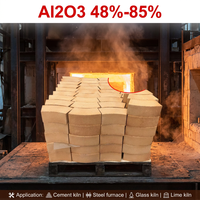 Batu Bata Alumina Tinggi 80% Al2O3 Perubahan Linier Permanen Kandungan Fe2O3 Pasokan Material BOQ Tungku Semen Pengiriman FCL