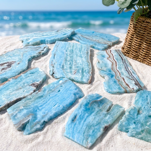 Venta al por Mayor de Rodajas de Hemimorfita Azul Natural, Especímenes Minerales Druzy, Cristales para Decoración - Product Image 5