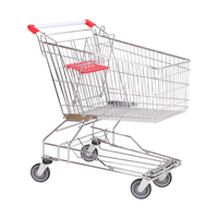 Chariot à provisions de supermarché standard à haute teneur de l'acier au carbone Q195 caddie 125L