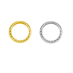 Anillos de perforación de titanio G23 para cartílago Helix Rook <span class=keywords><strong>Tragus</strong></span> oreja lóbulo trenzado <span class=keywords><strong>flecha</strong></span> nariz Clicker 8mm/10mm personalidad nariz anillo - Product Image 1