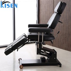 Kisen Popular Fashion Tatto Chair Armrest Manual Adjustable Custom Beauty <b>Bed</b> for Body Massage Facial Treatment - Product Image 5