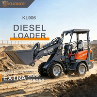 Alto  Minipala Articolata Idrostatica KL906 ad Alte Prestazioni con Benna da 0,3m³ e Motore Diesel Yanmar per Lavori in Fattoria, Frutteto, Ranch e Foresta