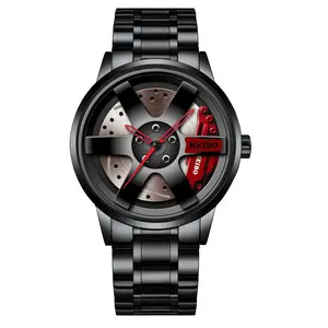 Moda e personalizzato auto mozzo pinze orologio uomo di tendenza al quarzo vuoto Non meccanico orologio