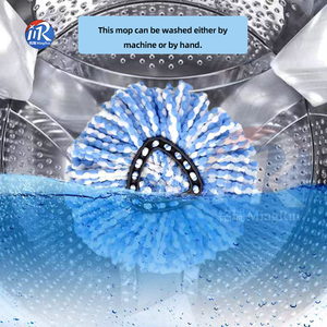 2PCS 360 <span class=keywords><strong>Easy</strong></span> <span class=keywords><strong>Wring</strong></span> Microfiber Spin Mop Head recharge pour <span class=keywords><strong>Vileda</strong></span> For O-cedar Triangle <span class=keywords><strong>Easy</strong></span> <span class=keywords><strong>Wring</strong></span> Microfiber Mop Pad - Product Image 4