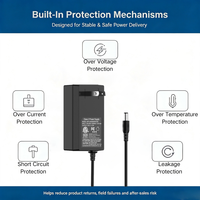 MYIXI 60W 19V 3.42A 12V 19.5V 29V 6.5V Adaptateur d'alimentation CA/CC 13.5V 4.8A 1.5m Prise US Matériau PC