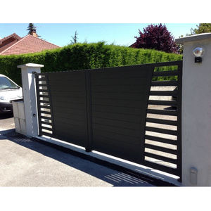 Porte coulissante en métal de sécurité en aluminium à double porte personnalisée en Offre Spéciale avec <span class=keywords><strong>bois</strong></span> traité thermiquement - Product Image 6