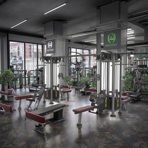 스쿼트 및 크로스 오버 기능이있는 남녀공용 8 스테이션 다기능 트레이너 종합 체육관 기계 운동용 싱글 포드 - Product Image 2