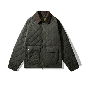 <span class=keywords><strong>Giacca</strong></span> Trapuntata Diamantata Premium Stile Britannico da <span class=keywords><strong>Uomo</strong></span> con Colletto in <span class=keywords><strong>Velluto</strong></span> <span class=keywords><strong>a</strong></span> <span class=keywords><strong>Coste</strong></span>, Cappotto da Caccia Heritage per un Look Smart Casual - Product Image 1