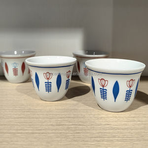 Tasse Cawa classique personnalisée céramique arabe porcelaine fine 65cc 80cc <span class=keywords><strong>125cc</strong></span> ensemble de tasses à café expresso sans poignée - Product Image 4