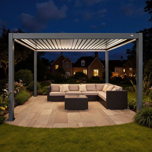 Pérgola <span class=keywords><strong>de</strong></span> Patio Exterior Plegable Inteligente <span class=keywords><strong>de</strong></span> Alta Calidad con Marco <span class=keywords><strong>de</strong></span> Aluminio con Recubrimiento en Polvo Impermeable, Fácil Instalación, Techo <span class=keywords><strong>de</strong></span> PVC - Product Image 2
