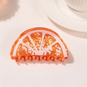 Оптовая продажа: Заколки для волос ZOYU из ПВХ в форме фруктов (арбуз, клубника, апельсин) – милые и креативные аксессуары для волос - Product Image 3