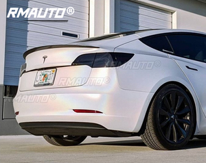 Alerón trasero de fibra de carbono RMAUTO tipo performance para Tesla Model Y 2021, alerón trasero con estilo de ala, kit de carrocería. - Product Image 4