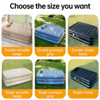 Matelas gonflable d'extérieur pour randonnée avec pompe intégrée, lit d'appoint pliable individuel, épais et floqué, pour usage domestique