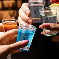 Verre à shot personnalisé avec logo, couleur néon, pour bar, restaurant, fête à domicile, verre à shot multicolore pour whisky