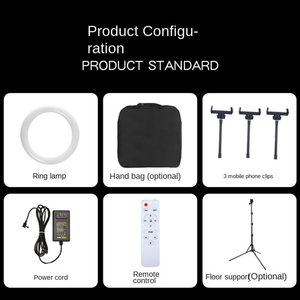 Anneau <span class=keywords><strong>lumineux</strong></span> LED blanc de 22 pouces <span class=keywords><strong>pour</strong></span> Tiktok Beauty Make up 56cm Circle Fill Lamp RGB Bright for <span class=keywords><strong>Video</strong></span> Photographic Lighting - Product Image 4