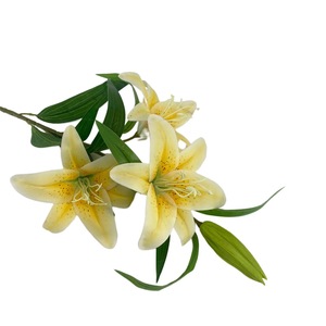 Lys artificiels à branche unique, haute simulation, pour décoration de mariage et de maison, blanc, rose, orange, bleu, violet, rouge rosé, champagne - Product Image 5