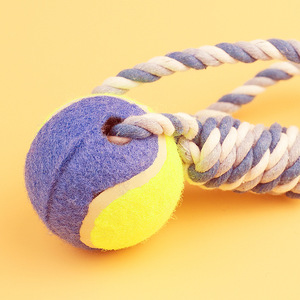 Produttore del Commercio All'ingrosso Durevole Cane Palla Da Tennis Giocattoli Interactive Giocattoli di Masticazione Del Cane Giocattoli Corda di Cotone - Product Image 3