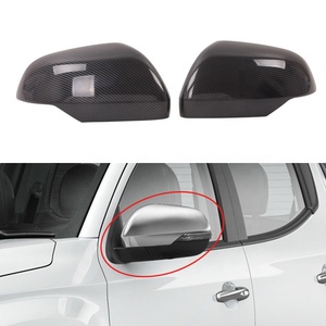 Cubiertas Decorativas para Espejos Retrovisores Exteriores WZXD, Accesorios con Acabado de Fibra de Carbono para Triton L200 2019 2020 - Product Image 2