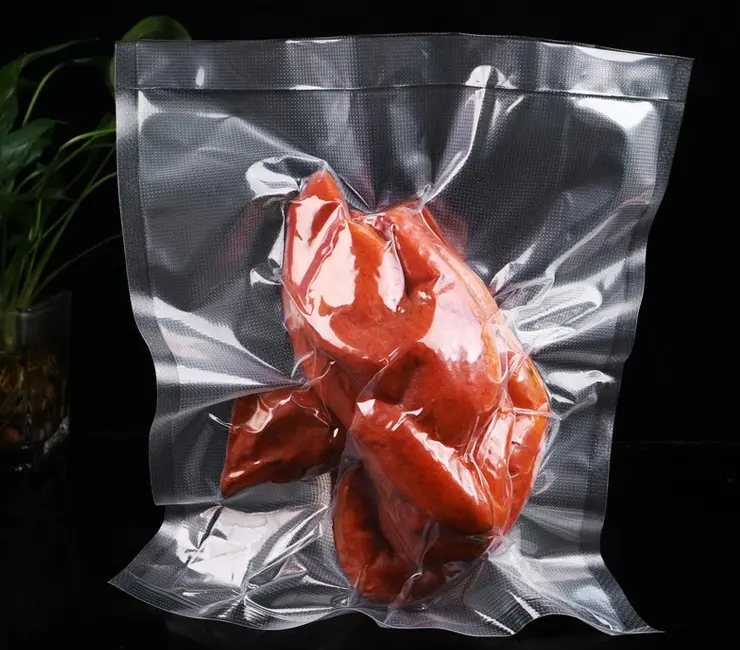 Термогерметизируемые вакуумные пакеты для пищевых продуктов, черные вакуумные упаковочные пакеты для упаковки пищевых продуктов, упаковка для мяса