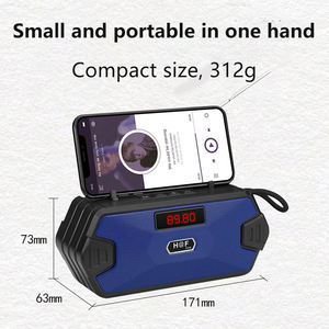 Factory Portable Solar Panel BT5.0 Speaker FM Radio Digital Display 360g Lightweight 18.4×6.8×8cm Outdoor Camping Audio <b>Player</b> - Product Image 4