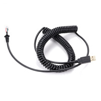 Câble enroulé ZEANDA OEM Micro USB type-c avec gaine en nylon de câblage à ressort en PU pour voiture d'ordinateur de caméra de charge de téléphone portable