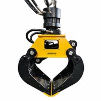 Grappin de tri rotatif hydraulique pour excavatrice, rotateur à 360 degrés, bords de criblage résistants à l'usure pour la démolition, les ferraille et les déchets