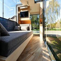 Casa Cápsula Espacial Tipo Cabaña Apple, Casa Prefabricada Modular Pequeña con Vidrio Panorámico para Glamping y Vivienda Móvil