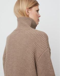 Maglione Personalizzato da Designer, Maglione Lavorato a Maglia da <span class=keywords><strong>Donna</strong></span> con Collo Alto e Bottoni, Pullover Femminile Comodo e Alla Moda - Product Image 4