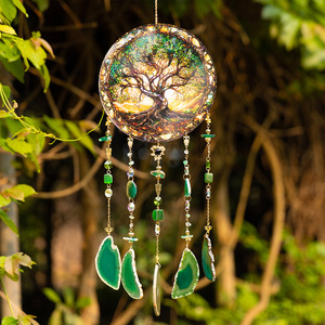 Envío Directo, Atrapasueños Acrílico Hecho a Mano, Irregular, Bohemio, Moderno, Minimalista, Decoración Colgante con Árbol de la Vida - Product Image 2