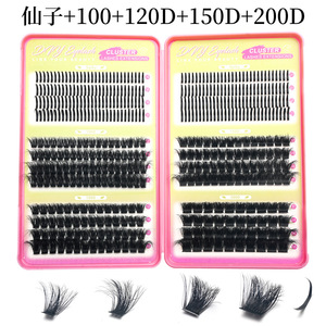 Cils en grappe effet fée 150D 200D, 18MM, volume épais, faux cils individuels segmentés DIY pour maquillage des yeux à domicile ou en salon - Product Image 5