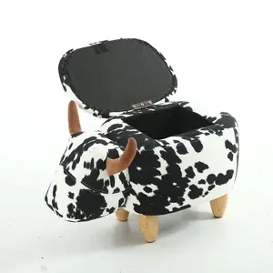 Креативные милые животные Сменные стулья для обуви из массива дерева с оленем для хранения животных низкий стул диван скамейка Маленький стул для детей