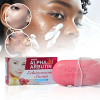 Le Savon Blanchissant et Éclaircissant à l'Extrait de Beauté de Peau à la Vitamine C et à l'Acide Kojique de Thaïlande pour le Visage et le Corps, Spécialement Conçu pour les Peaux Foncées