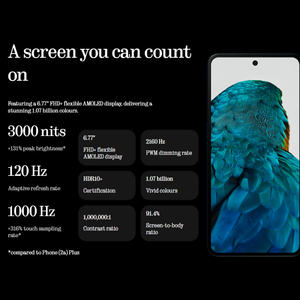 Version mondiale du smartphone Nothing Phone (3a) Pro 5G, processeur Snapdragon 7s Gen 3, écran AMOLED 6,77'', 120 Hz, double appareil photo 50 MP, batterie 5000 mAh - Product Image 4